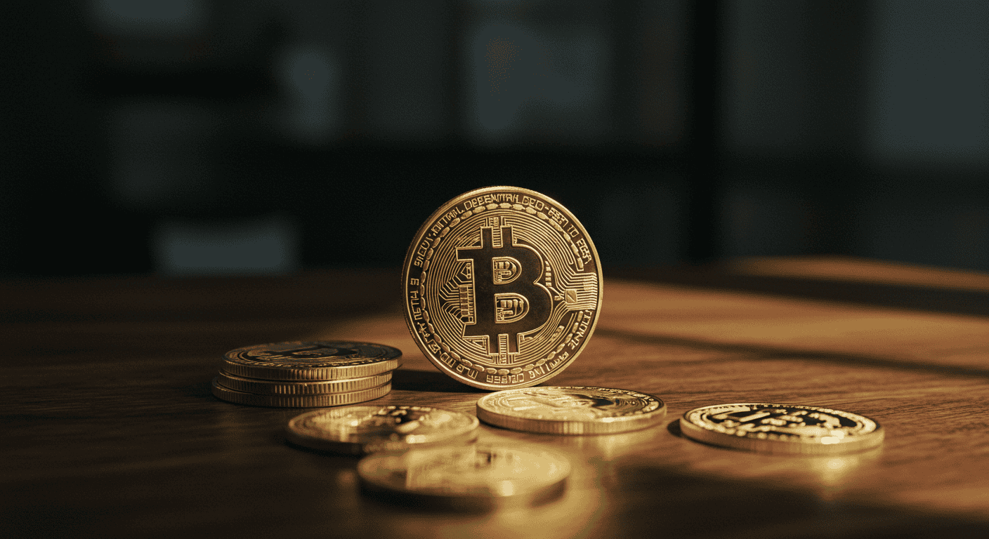 Bitcoin for Dummies: Essential Terms and Concepts Explained Simply- Bitcoin Terms Explained.png Stacked Bitcoin coins on wooden table